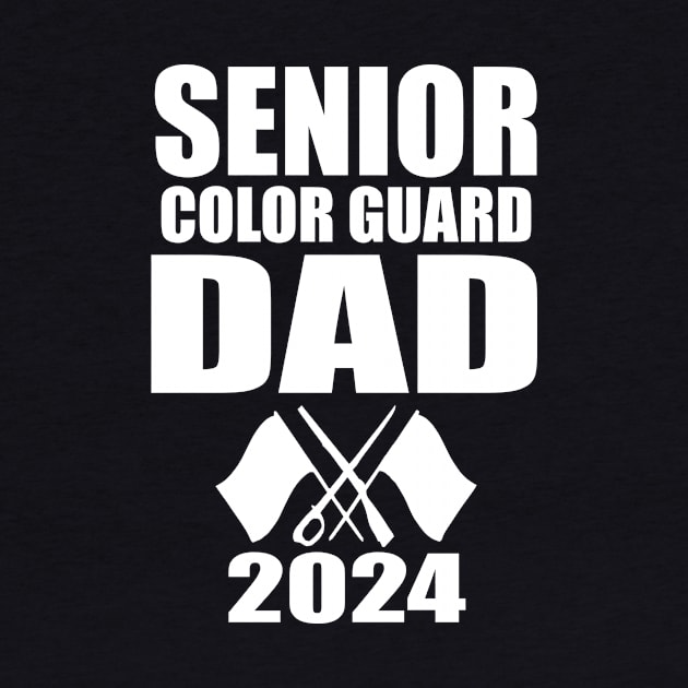 2024 Senior Color Guard dad Class of 2024 Marching Band Flag by Giftyshoop